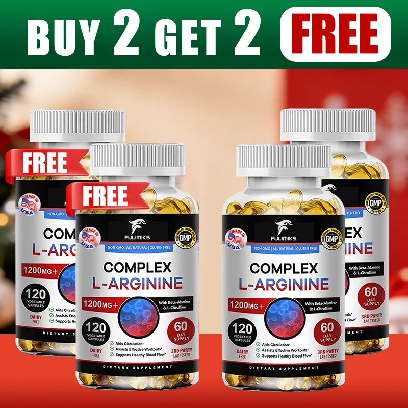 

Buy 2 Get 2 Free! Pure L-Arginine Complex 1200MG - Enhances endurance performance and promotes healthy blood flow