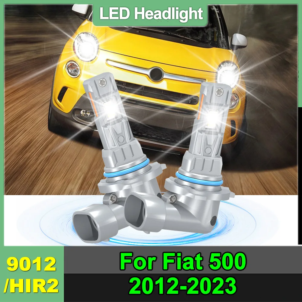

For Fiat 500 2012-2023 9012 LED Headlight Bulbs Super bright 6000k Single Copper Tube Auto Light Bulbs