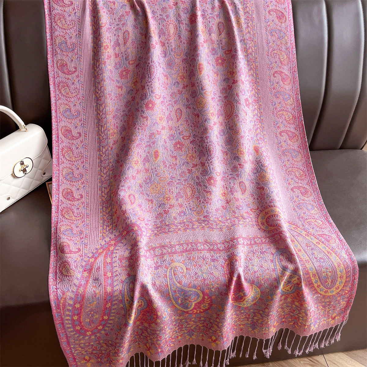 Luxus Winter Schal Frauen Kaschmir Warme Pashmina Marke Foulard Weibliche Schals Wraps Dicke Weiche Bufanda Poncho Schals Stola 2025 – Detail 5