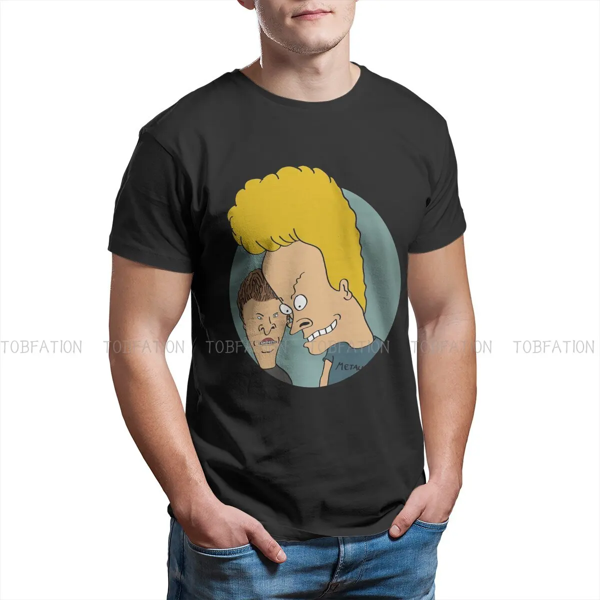 Beavis and Butthead Funny Sarcastic Cartoon Funny Tshirt Homme Men\'s Polyester Clothes Blusas T Shirt For Men