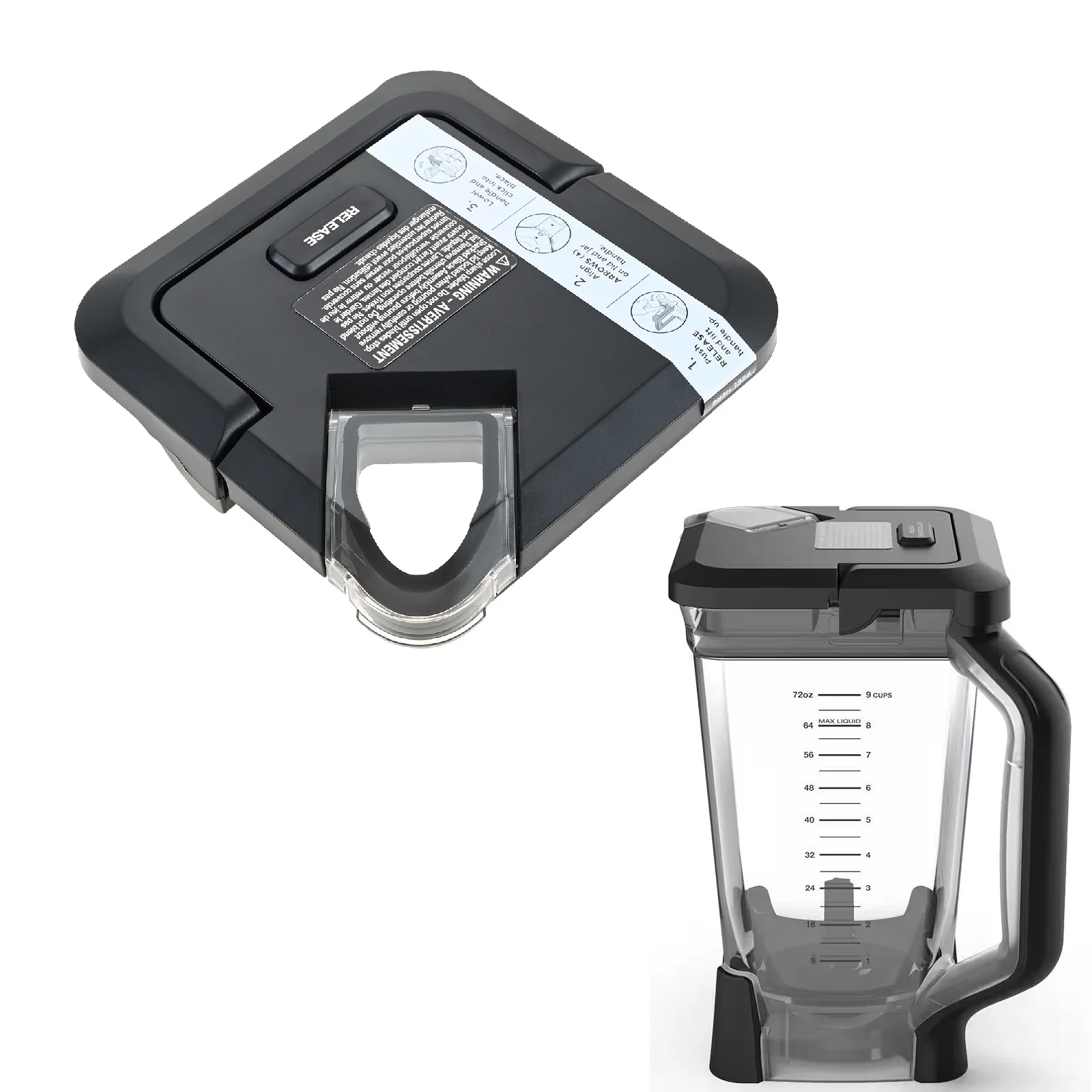 Reemplazo de tapa de licuadora para Ninja nuevo modelo BL610 BL710WM BN701 BN750 BN751 BN800 CO610B CT610 DB751A BL682W BN805A cubierta superior