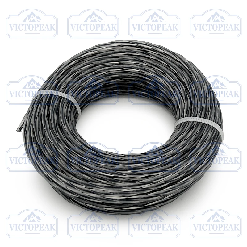 Garten Elektrowerkzeug Zubehör Gras Freischneider Teile Bicolor Twist 3,0 mm 15 m Trimmerfaden – Detail 5