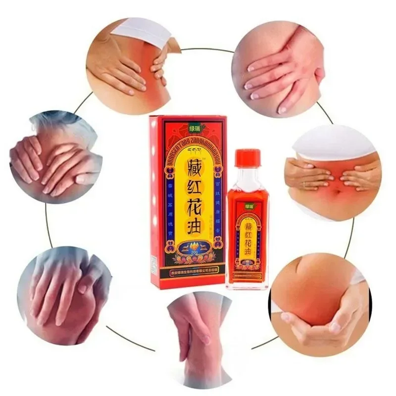 20g Saffron Oil Relieves Muscle Soreness Cold Compress for Swelling Safflower Oil Bruises Traumatic Injury Personal Health Care