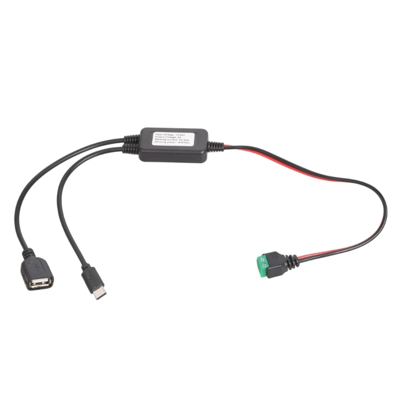 573A 12V 24V Input To 5V USB Type C Output 2Pin Solderless Terminal For Electronics