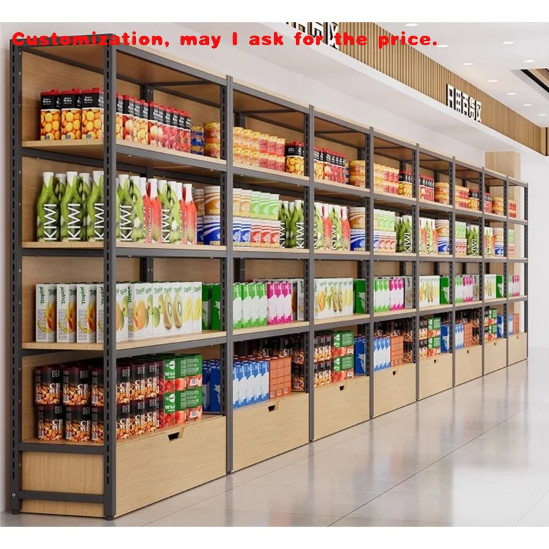 

custom.Lightweight Steel and Wood Display Stands Grocery Stores, Cosmetics Stores, and Supermarket Display Cabinet
