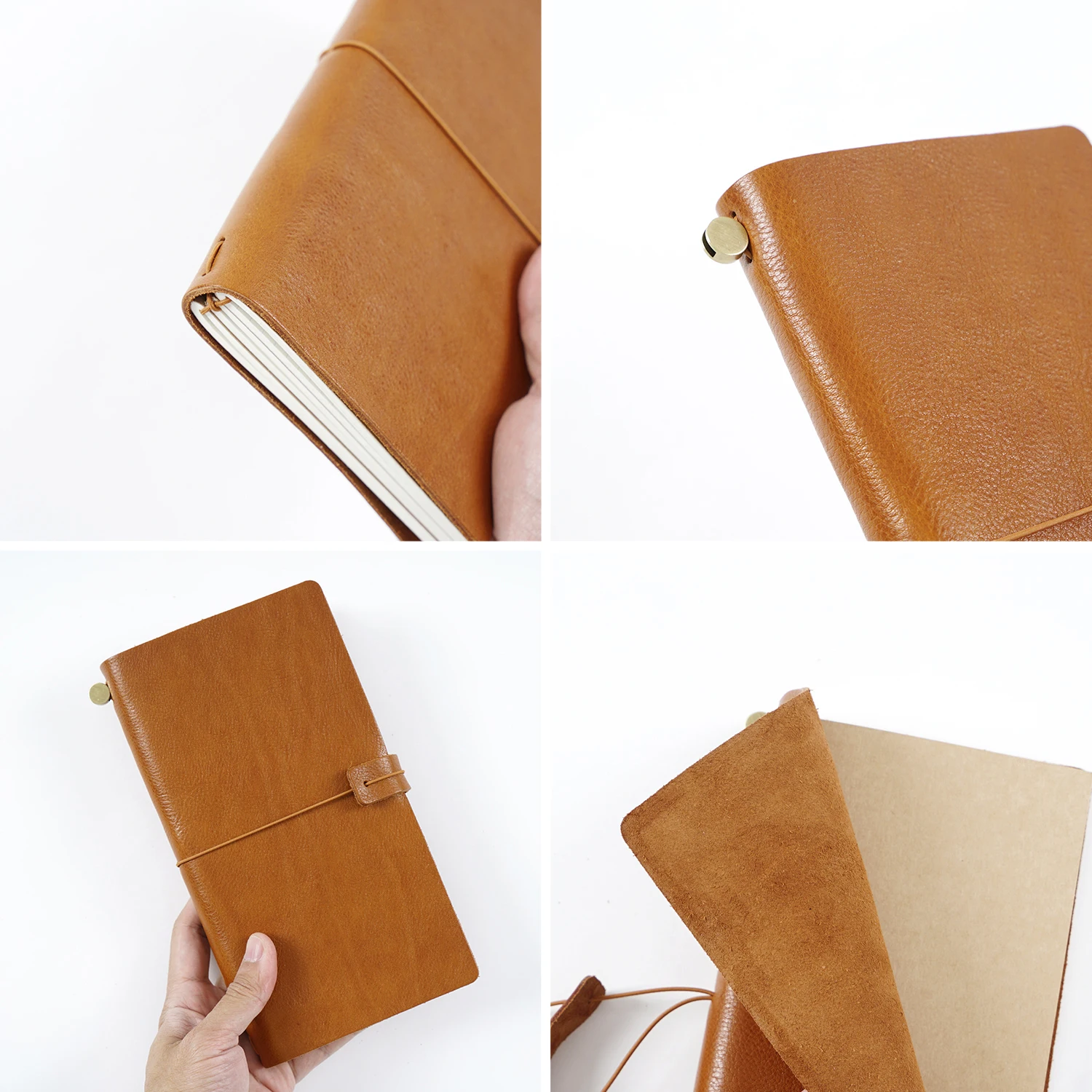 Moterm Compact Series Standard Size Traveler Notebook Full Grain Vegetable Tanned Leather Organizer Diary Sketchbook Planner