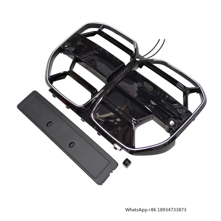 ABS Glossy Black Front Bumper Grille CS Style with LED for BMW 4 Series G26 4-door Front Kidney CS Grille with LED