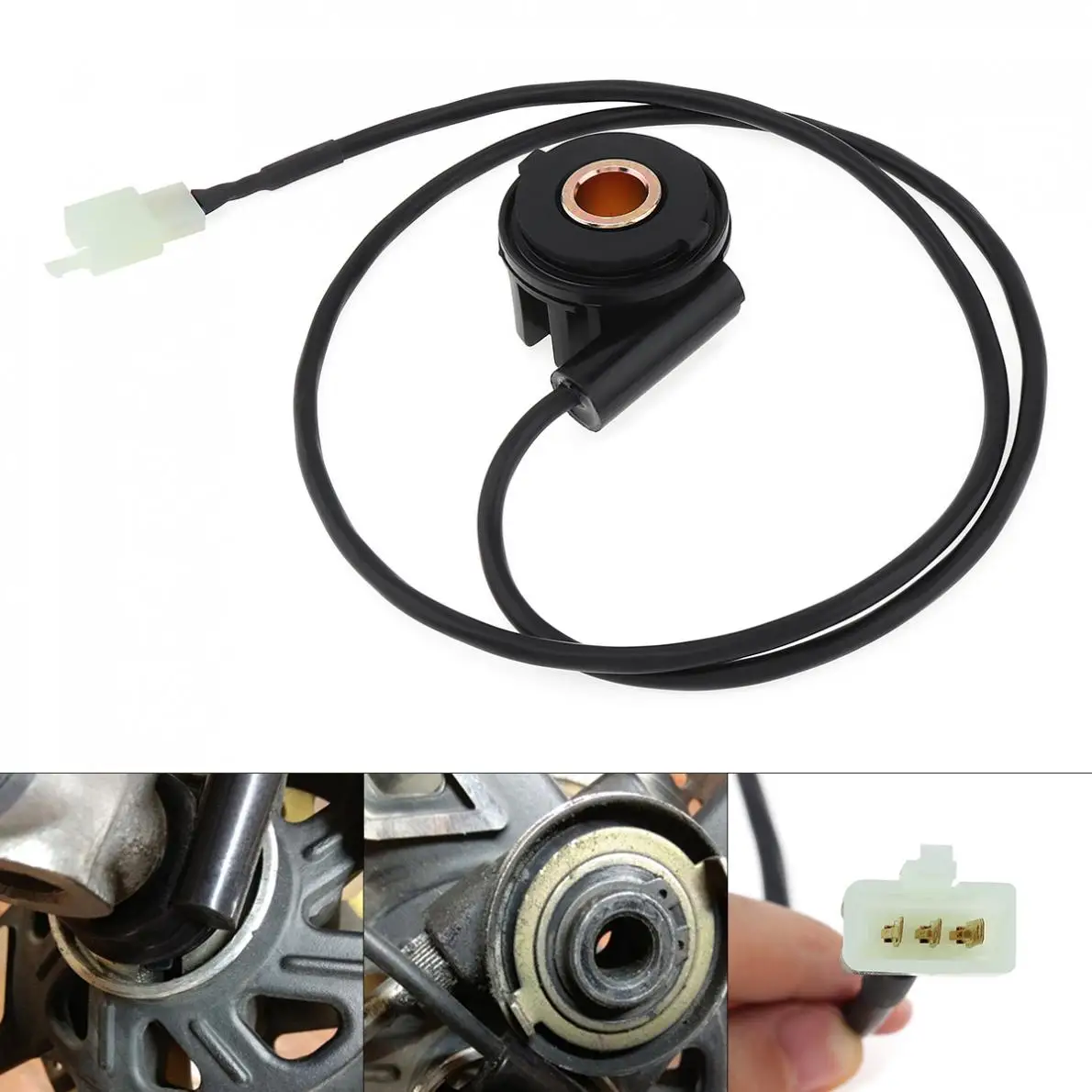 

12V Black Digital Motorcycle Odometer Sensor Speedometer Cable Box Attache Fit for Motorbike Universal