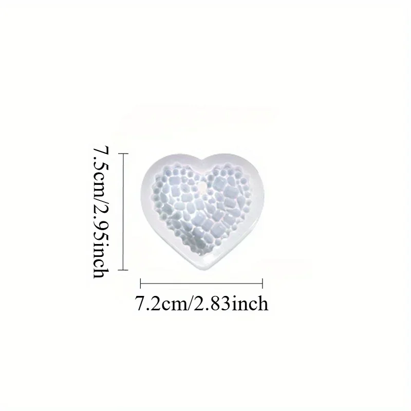 Heart-Shaped Crystal Epoxy Resin Mold - Silicone Pendant Casting for DIY Jewelry and Decorative Hanging Signs - view 4