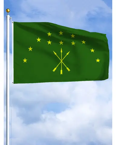 아디게아 엠블럼 프린트 배너, 러시아 연방 태피스트리 장식, 폴리에스터 깃발, 60 × 90, 90 × 150, 120 × 180cm