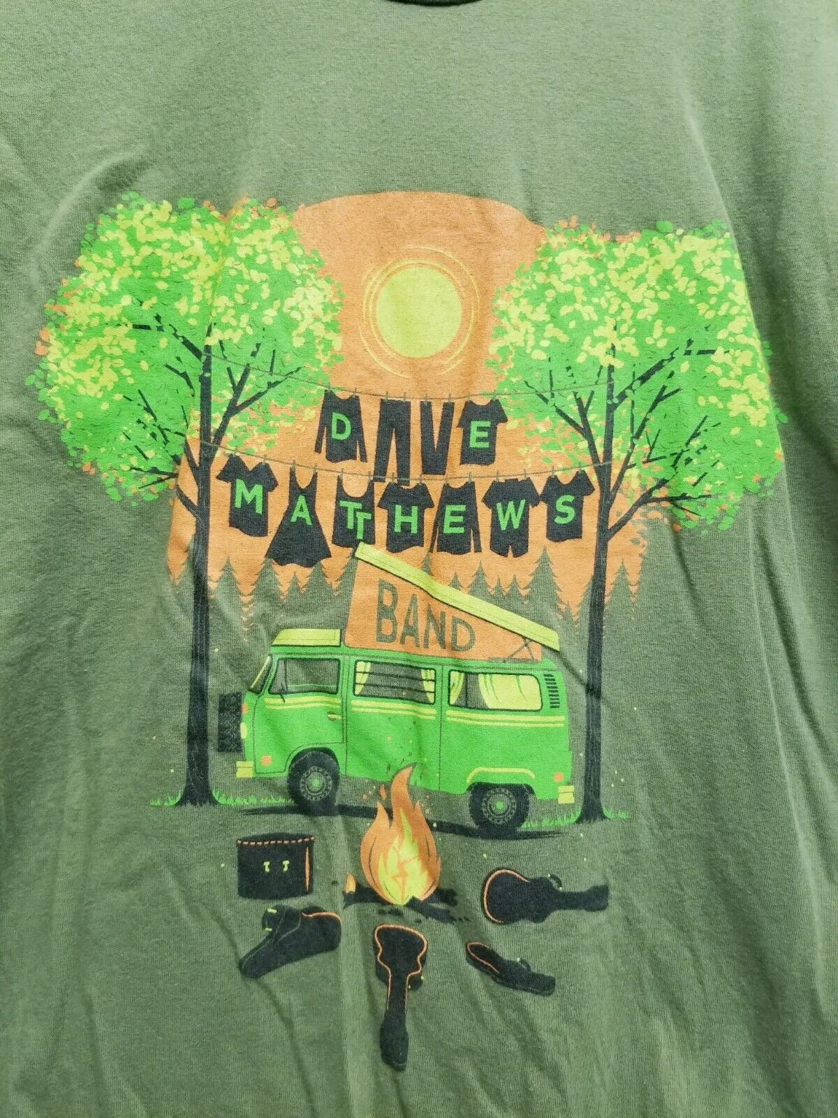 2014 ديف ماثيوز باند تور S إلى 5XL تي شيرت أخضر GC1381 #1