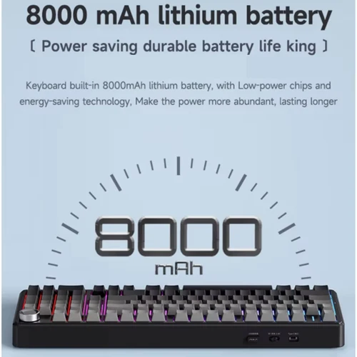 Imagen 2 del producto Teclado mecánico Aula F99 Pro, Bluetooth 5,0/2,4g, inalámbrico/con cable, 100 teclas, teclas Pbt, junta de intercambio en caliente, teclado de juego personalizado