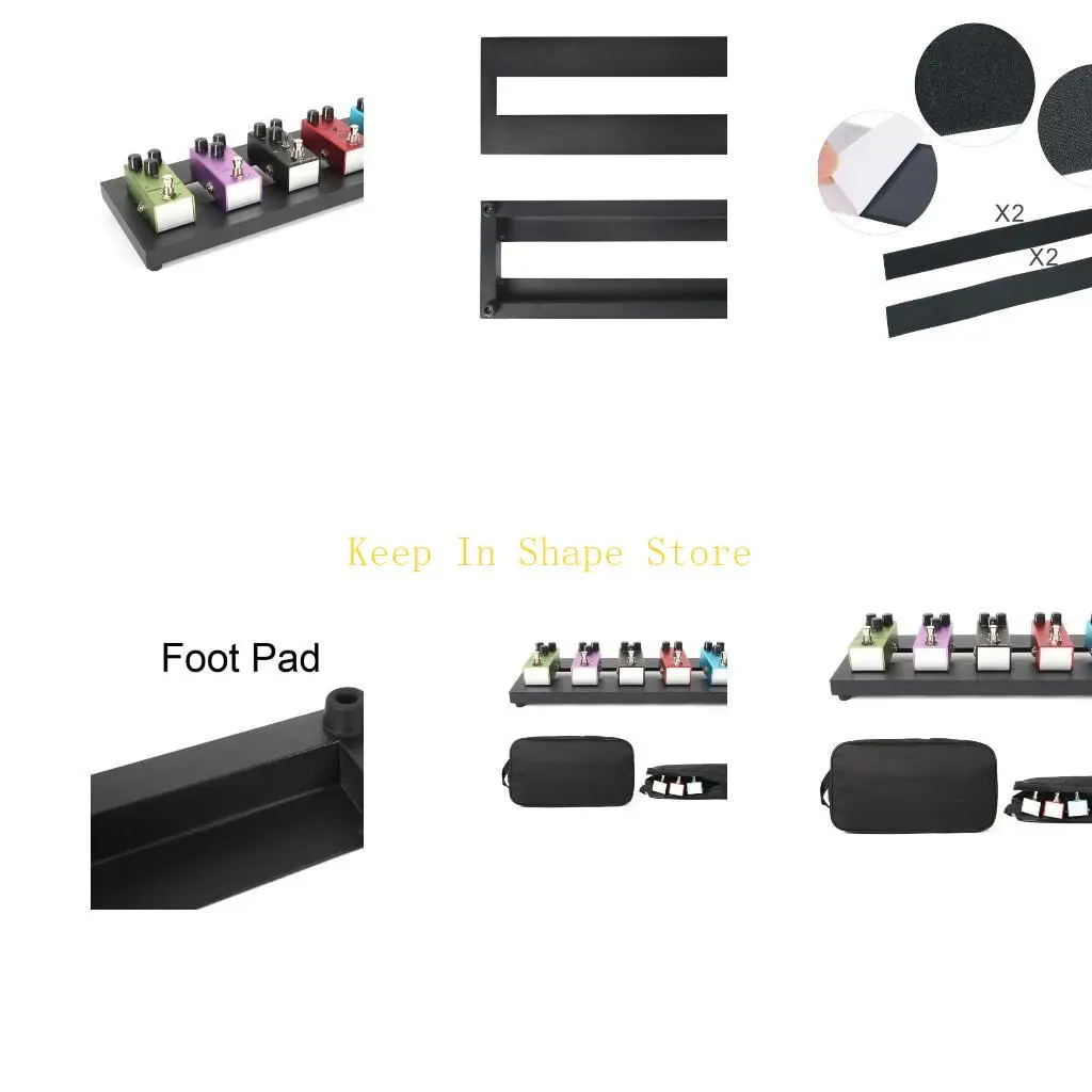 

U1JC Алюминиевый сплав Гитарная педаль эффектов Держатель пластины Портативная подставка для эффектов