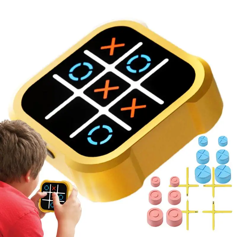 

Kids Puzzle Game Console Sensory Toys Handheld Console Chess Game Multifunction Whacking Toy Interactive Handheld Game