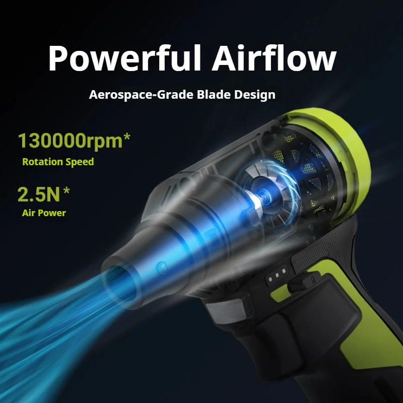 WORX WU094 12V Stepless Speed ESD Safe Brushless Lithium Cyclone Duster Blower Turbo Fan Efficient Cleaning Tool