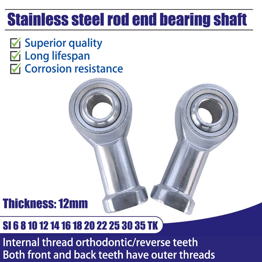 1Pcs SI 5 6 8 10 12 14 16 18 20 22 25 30 TK Metric Left / Right Hand Female Thread Stainless Steel Rod End Ball Joint Bearing