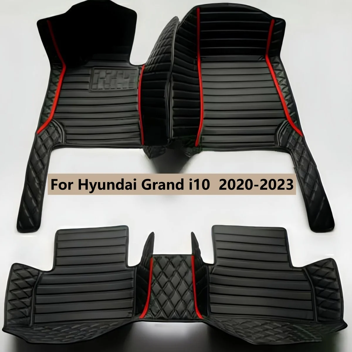 

Car Floor Mats For Hyundai Grand i10 2020 2021 2022 2023 Auto Front & Rear Row Full Set Carpet Pads Foot Matts Rugs