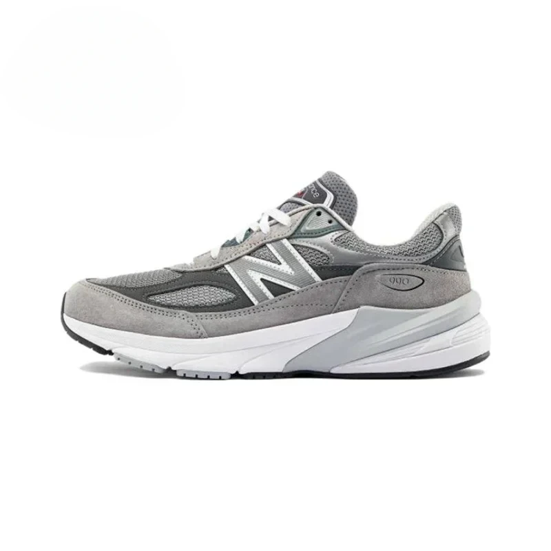 Original New Balance NB 990 V6 Trend Vintage Fabric Leather Shock Absorption Casual Running Shoes Unisex Sneakers M990GL6