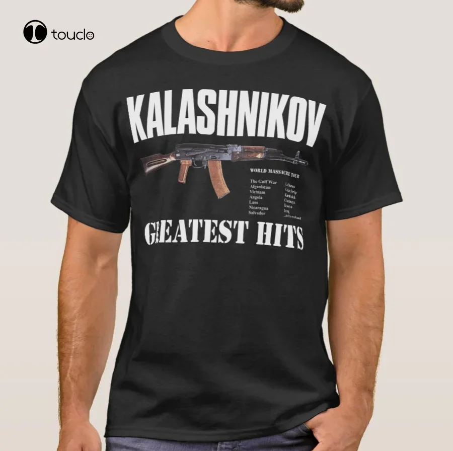 Russian Army Kalashnikov Ak-47 Assault Rifle Greatest Hits T-Shirt. Summer Cotton Short Sleeve O-Neck Mens T Shirt New S-5Xl