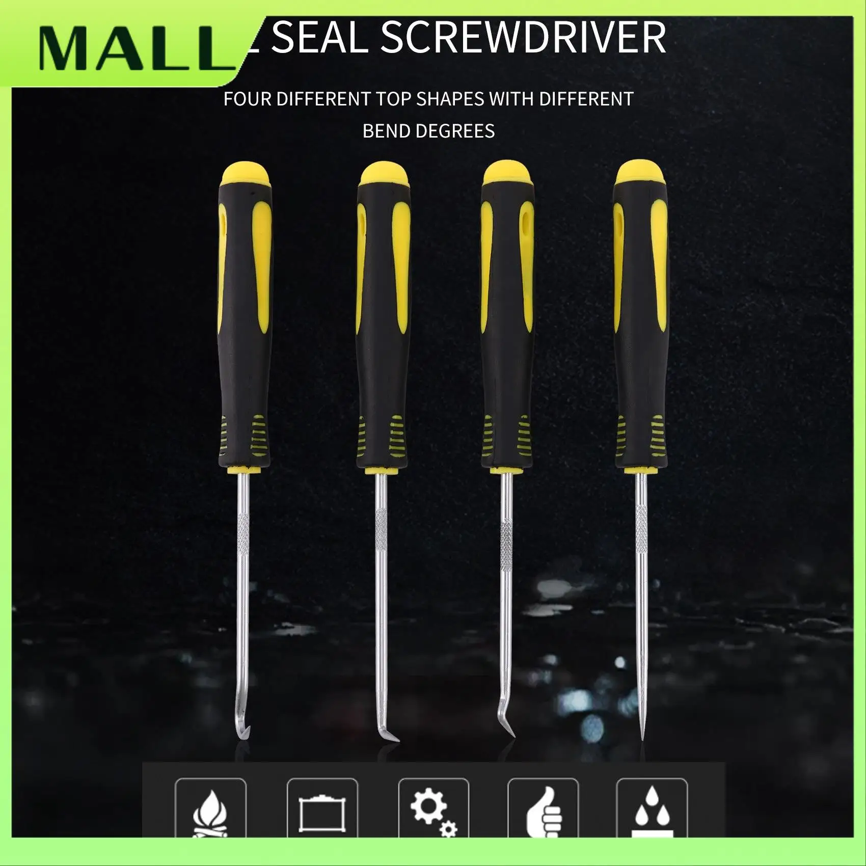 

MALL 4- шт. скребок с крючком, набор инструментов, съемник сальника, резиновое уплотнительное кольцо, крючок, уплотнительная отвертка, ручные инструменты «сделай сам», инструменты для удаления