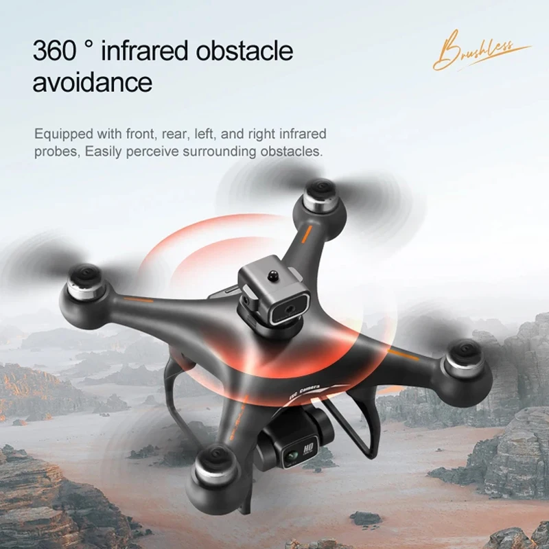 S116 Drone 5G Wifi 4K Profesjonalna kamera 8K HD Bezszczotkowa 360° ° Unikanie przeszkód Przepływ optyczny RC Składany quadcopter Zabawki + torba