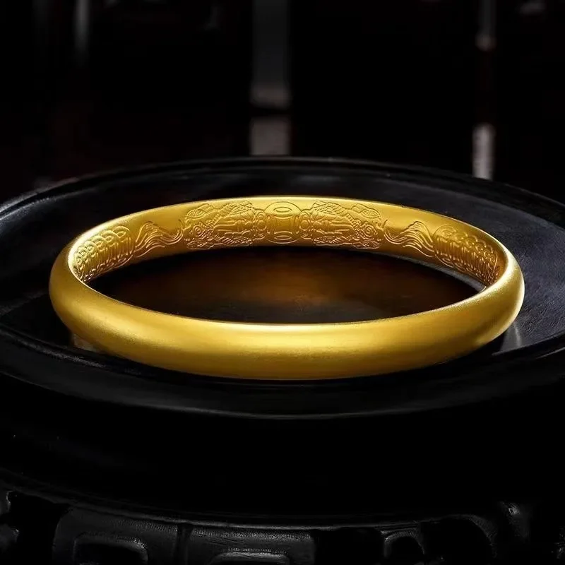 

Браслет Pi Xiu из настоящего 24-каратного желтого золота 9999 — древнее наследие метода, однотонный дизайн для женского темперамента