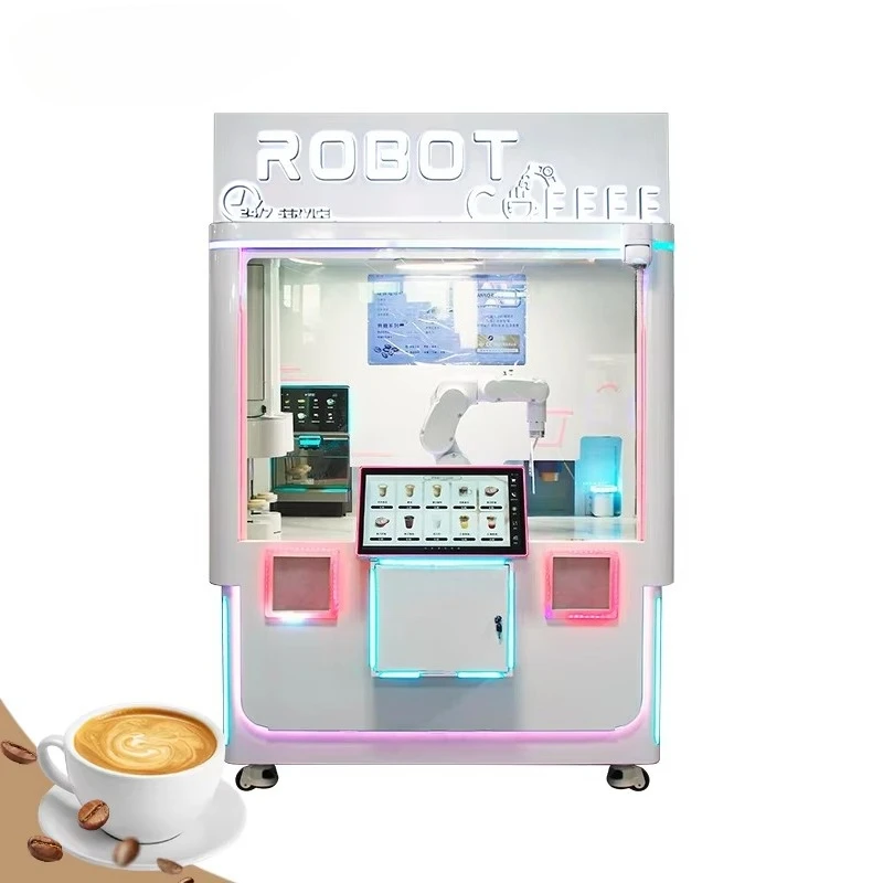 Customizable Appearance AI Robot Barista Vending Machine Hot and Cold Milk Coffee Sugar Content Temperature Adjustable Coffee
