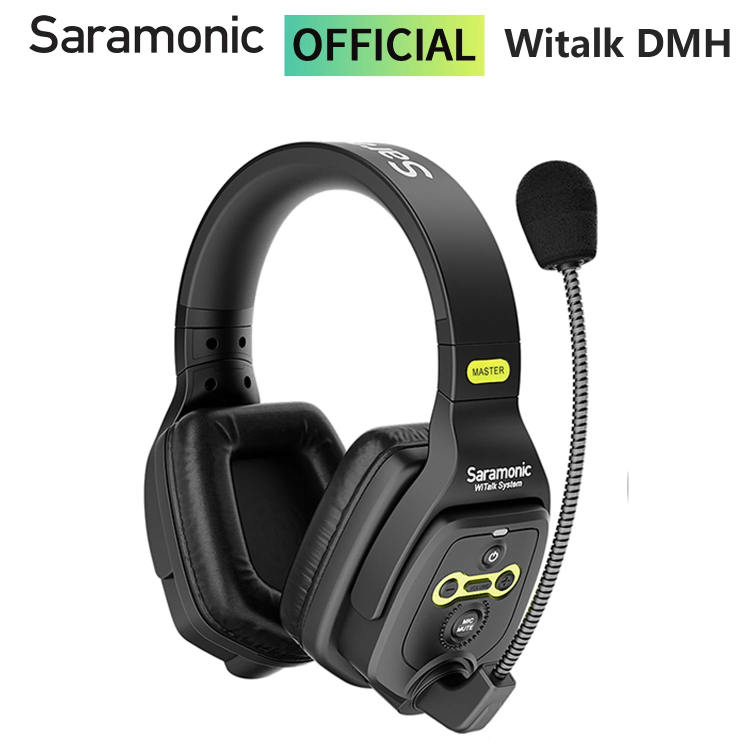 Saramonic WiTalk DMH Dual-ear Master Headset Microphone for Witalk 1.9GHz 400m Full-Duplex Wireless Intercom Headset Mic System