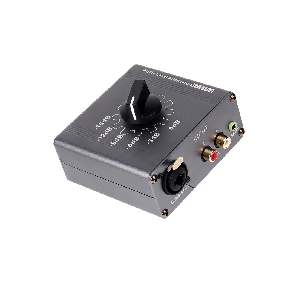 1pc SJ303 Audio Level Attenuator Volume Controlled Adjustable Attenuator Box For Enhances Overall Sound Quality
