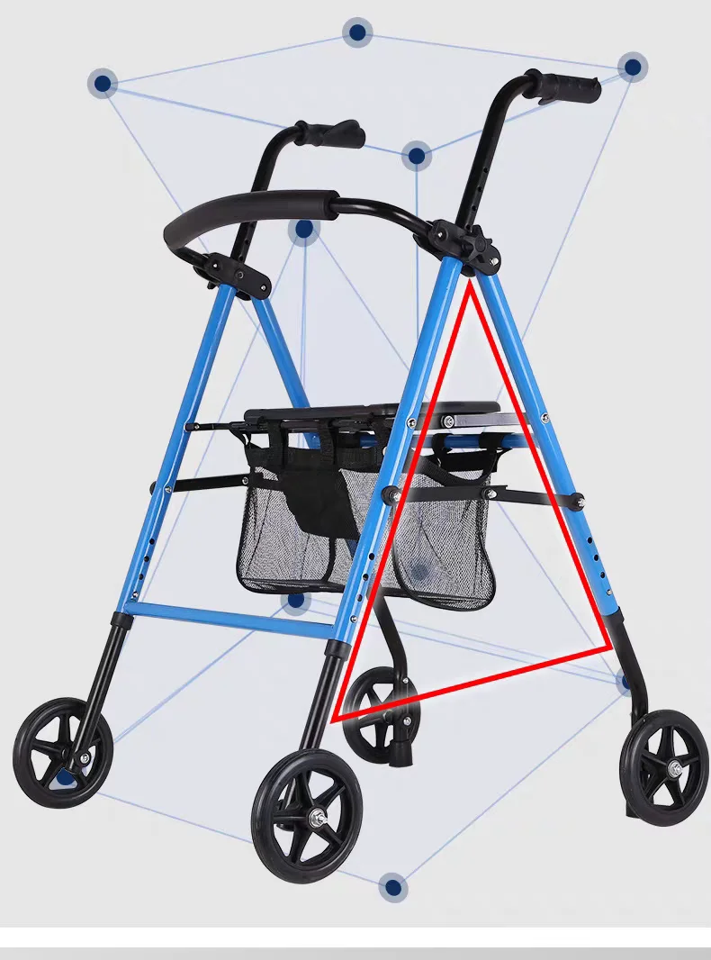 Elderly shopping cart walker can sit, elderly hand push with wheel assistance driving supermarket