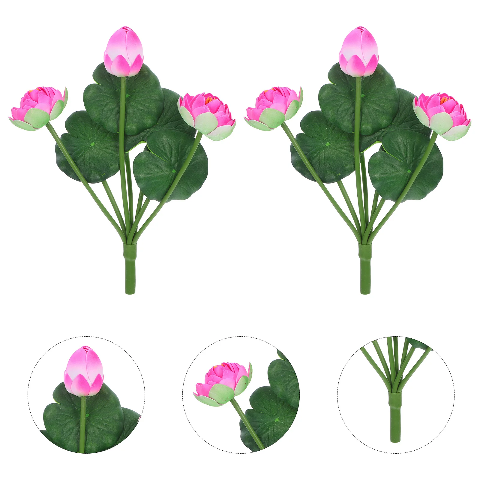 

2Pcs Artificial Lotus Decoration Lifelike Simulation Lotus for Living Room Wedding Table Centerpiece Plant Decor