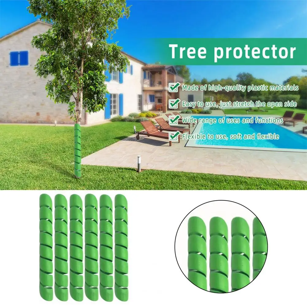 

Tree Bark Protector 2Pcs Useful Spiral Design Simple Installation Tree Trunk Protectors Plant Guard Tube Garden Supply