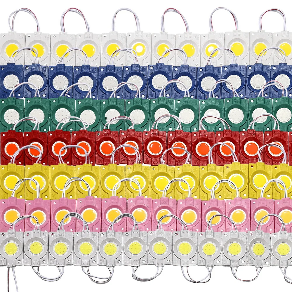 20 sztuk/partia nowy 2.4W/szt. moduł LED COB wtryskowy z obiektywem DC12V światło reklamowe, podświetlenie LED dla liter kanałowych