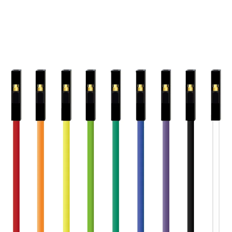Cable DuPont de silicona súper suave personalizado, 22AWG, multicolor, 1pin, hembra a hembra, 2,54
