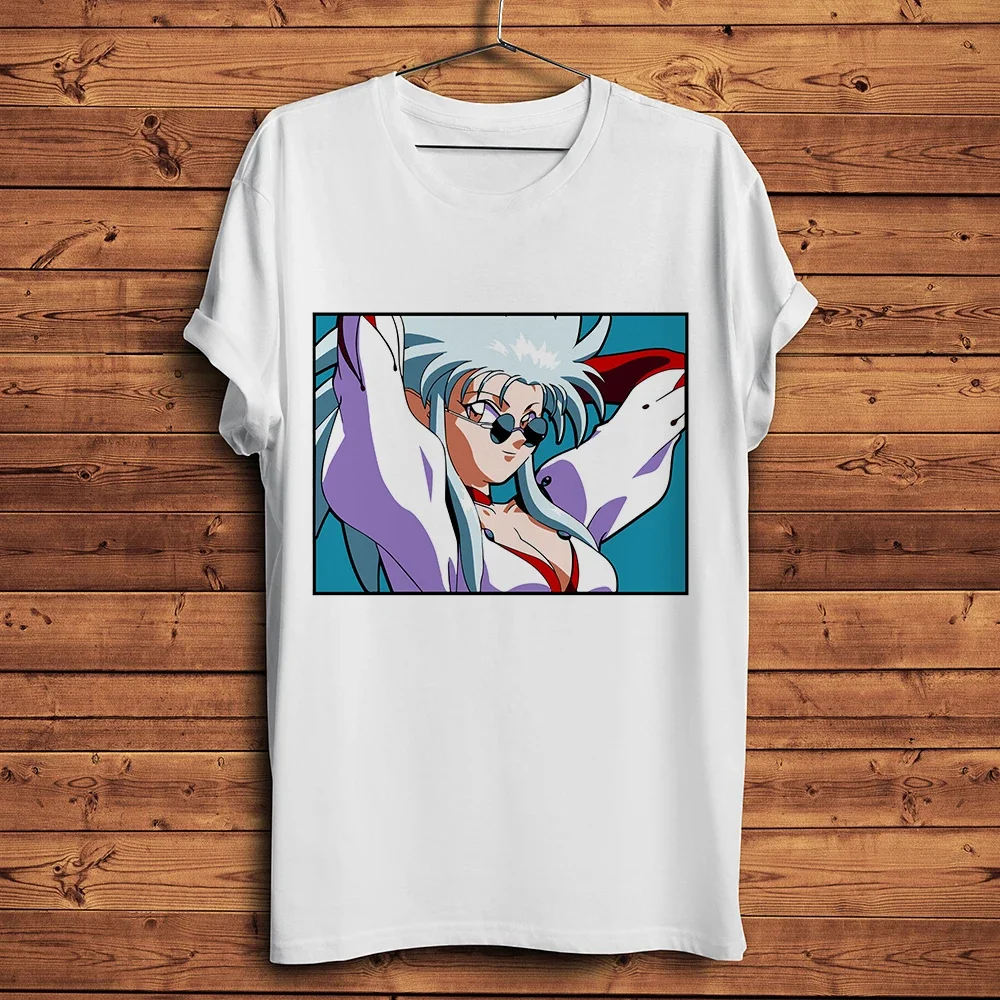 homme japan manga unisex streetwear t-shirt anime Ryoko Hakubi Tenchi muyo funny t shirt men white casual short sleeve tshirt