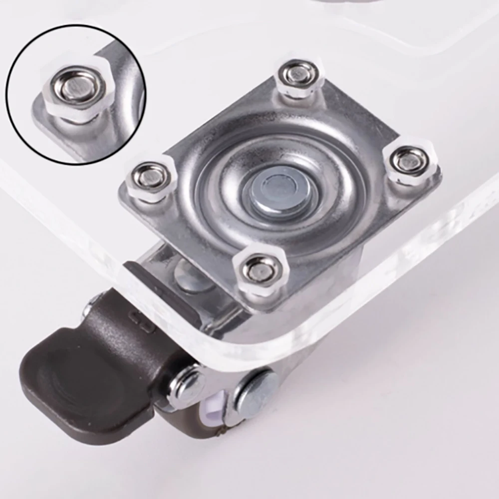 1Pcs Movable Flowerpot Tray Base, Silent Swivel Roller Caster with Brake for Plant Pot & Small Furniture Accessories
