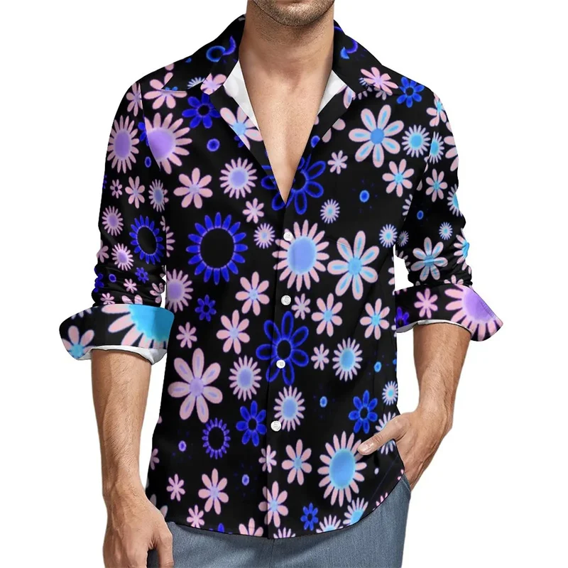 Camisas de manga larga con estampado floral étnico 3D Harajuku para hombres y niños, ropa de calle de moda, blusas de invierno, Top de manga larga fresco, otoño