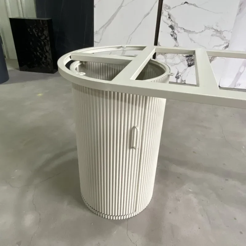 Cream style tea table, tea table base, marble rock slab dining table leg bracket