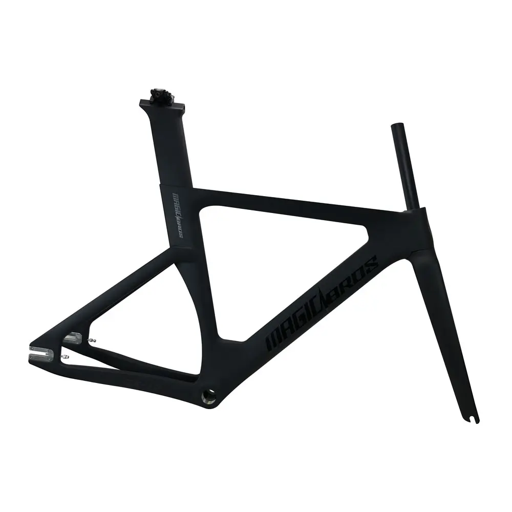 

700C Carbon Fixed Gear Frame and Fork Fixie Bike 49cm 51cm 54cm 57cm Road Bicycles Frameset Carbon Fixie Frame