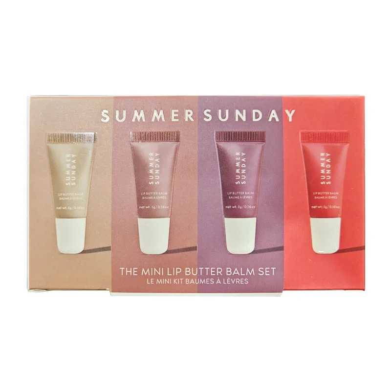 Butter Moisturizing Lip Balm Enhances Complexion Moisturizes Lip Glaze Four-piece Set Suitable All Skin Types Colorful Lip Gloss