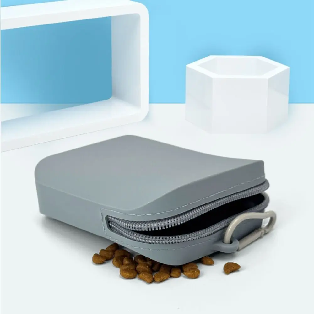 Solid Color Silicone Cosmetic Bag Contrast Color Coin Purse Multifunction Storage Bag Rectangle Makeup Brush Holder