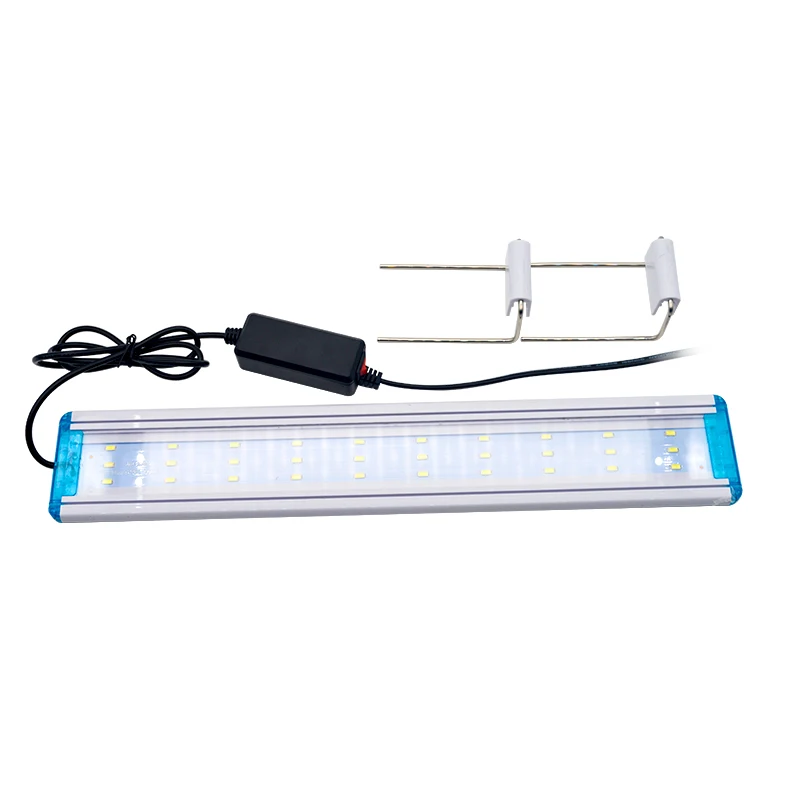 Aquarium LED Light Super Slim Fish Tank Aquatic Plant Grow Lighting Waterproof Bright Clip Lamp Blue LED 18-72cm for Plants 220v