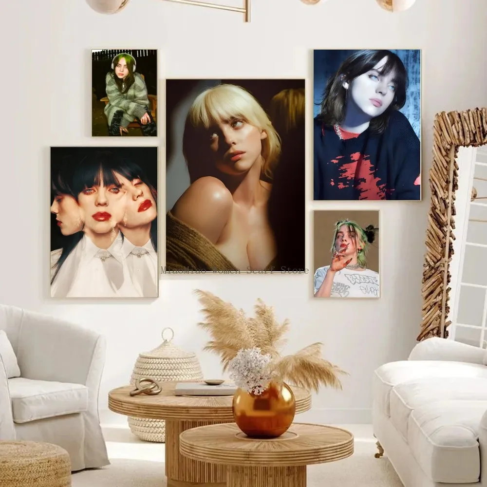 1pc Famous Singer B-Billie Singer Poster Paper Print Home Living Room Bedroom Entrance Bar Restaurant Cafe Art Painting