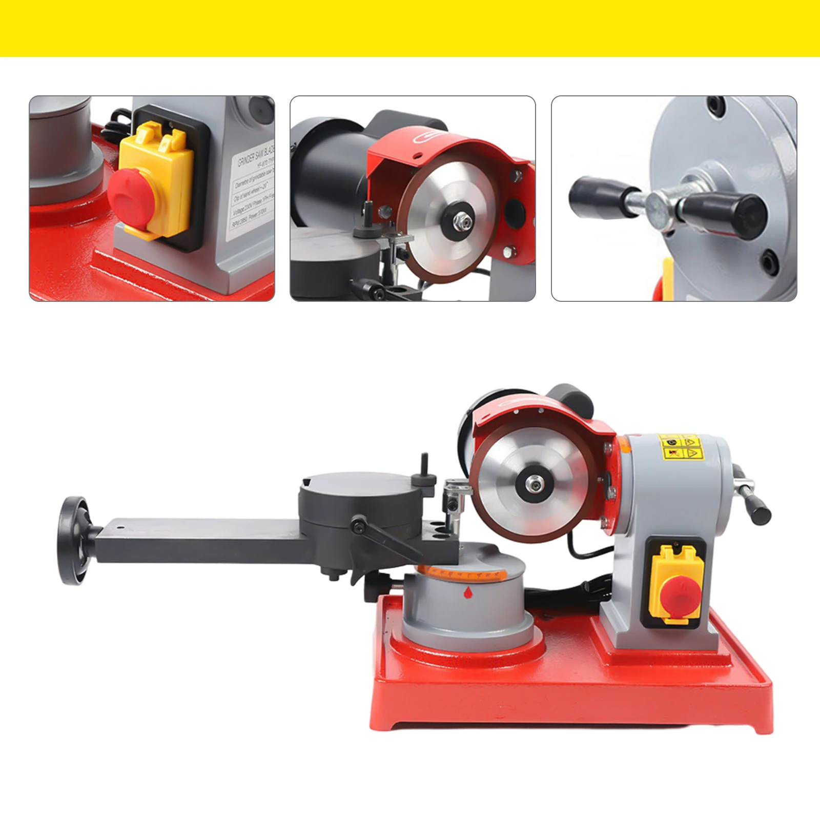 Точилка для дисковой пилы, устойчивая к коррозии, угловые шлифовальные машины, 370 Вт, машина для заточки пильных полотен, 2850 об/мин, защита безопасности