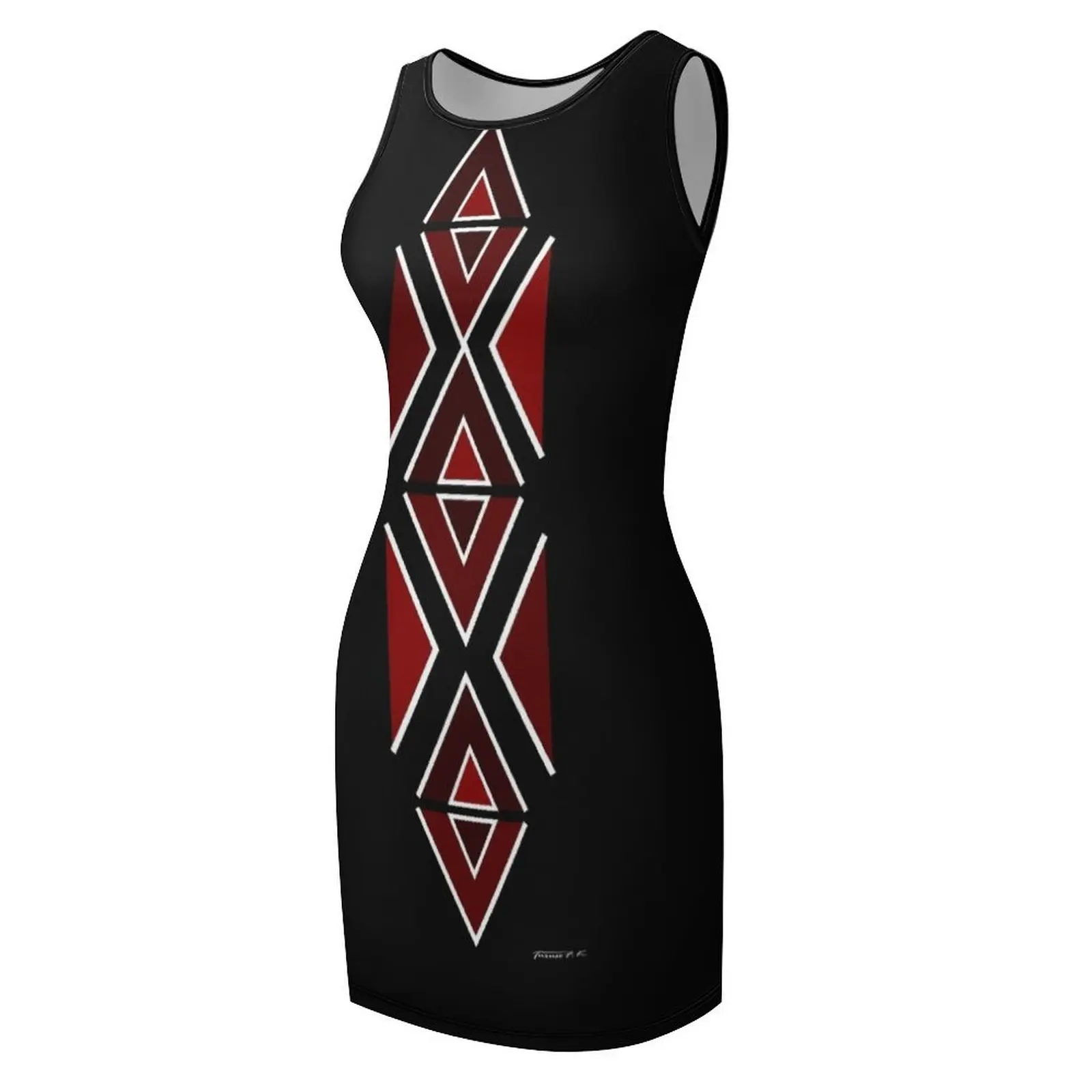 Imigongo pattern Sleeveless Sundress dresses for prom Dress women dress summer