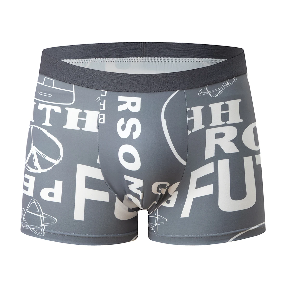 4-teiliges Set bedruckter Unterwäsche für Männer und Jugendliche, bequeme flache Boxershorts mit elastischem Bund, mehrfarbige Freizeitshorts – Detail 27
