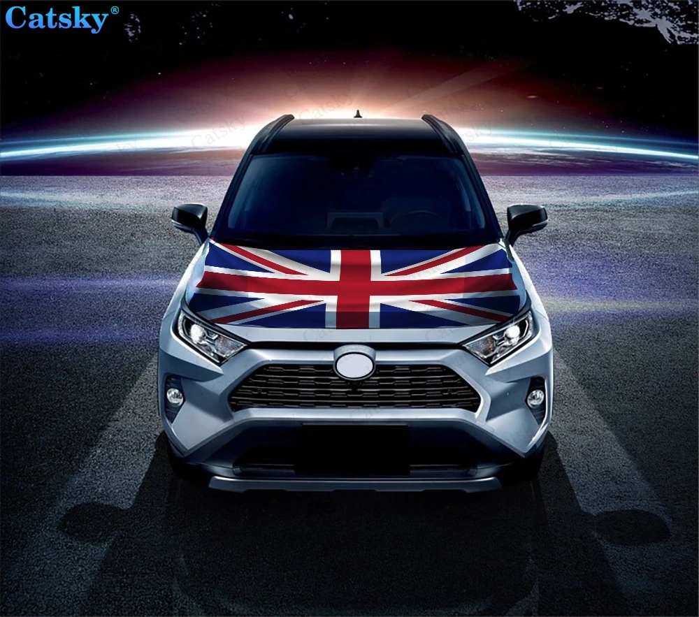 Britische Flagge Auto Motorhaube Aufkleber Vinyl Aufkleber Grafik Wrap Aufkleber Grafik Haube Aufkleber geeignet für die meisten Fahrzeug anpassung