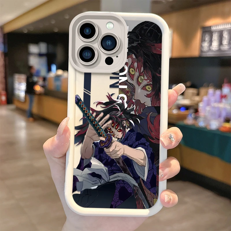 Anime Demon Slayer Kamado Nezuko funda de teléfono para iPhone 16 15 14 13 12 11 Pro Max 16 15 14 8 7 Plus X XS Max 8 7 FE funda de silicona