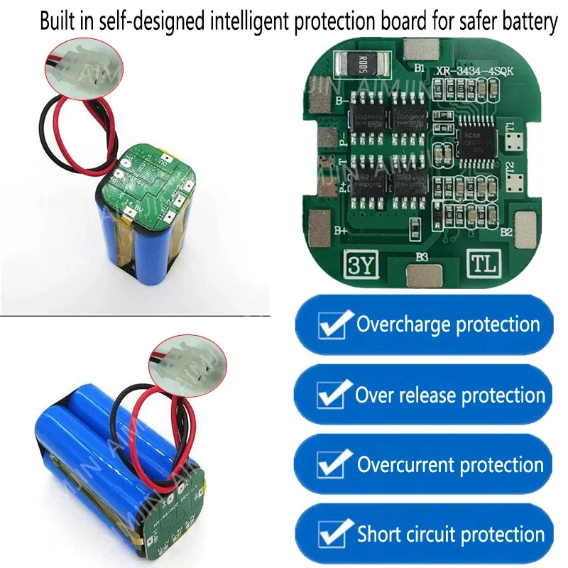 Batería de iones de litio para Robot aspirador, pila de 14,8 V y 2800mAh, de buena calidad, 18650, para Pro V5s Pro V8s X750, con enchufe SM de 2 cables