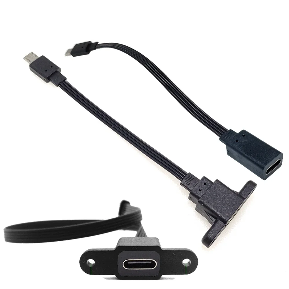 

10cm-20cm Micro-B Micro USB up/down left/right male to 90 ° C female USB charger data transmission cable adapter